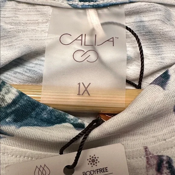 ❎ Calia Wrap Front Tank Top size 1X moss print mult new with tags - Picture 6 of 6